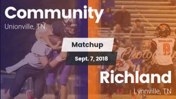 Matchup: Community vs. Richland  2018