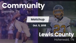 Matchup: Community vs. Lewis County  2018