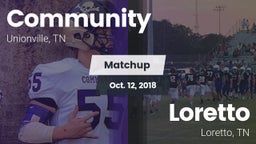 Matchup: Community vs. Loretto  2018