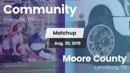Matchup: Community vs. Moore County  2019