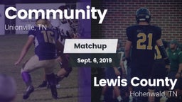 Matchup: Community vs. Lewis County  2019