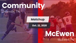 Matchup: Community vs. McEwen  2020