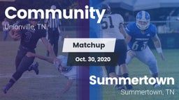 Matchup: Community vs. Summertown  2020