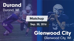 Matchup: Durand vs. Glenwood City  2016