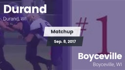 Matchup: Durand vs. Boyceville  2017