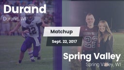 Matchup: Durand vs. Spring Valley  2017
