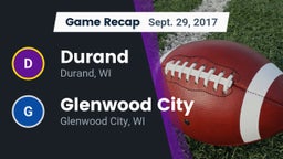 Recap: Durand  vs. Glenwood City  2017