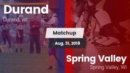 Matchup: Durand vs. Spring Valley  2018
