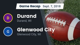Recap: Durand  vs. Glenwood City  2018