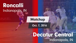Matchup: Roncalli vs. Decatur Central  2016