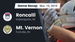 Recap: Roncalli  vs. Mt. Vernon  2019
