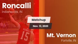 Matchup: Roncalli vs. Mt. Vernon  2020
