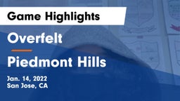 Overfelt  vs Piedmont Hills Game Highlights - Jan. 14, 2022