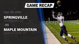 Recap: Springville  vs. Maple Mountain  2016