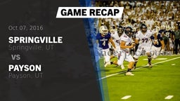 Recap: Springville  vs. Payson  2016