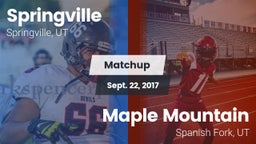 Matchup: Springville vs. Maple Mountain  2017