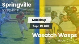 Matchup: Springville vs. Wasatch Wasps 2017
