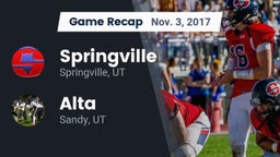 Recap: Springville  vs. Alta  2017