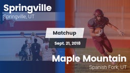 Matchup: Springville vs. Maple Mountain  2018