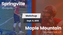 Matchup: Springville vs. Maple Mountain  2019