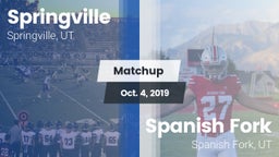 Matchup: Springville vs. Spanish Fork  2019