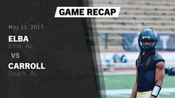 Recap: Elba  vs. Carroll   2017