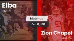 Matchup: Elba vs. Zion Chapel  2017