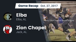 Recap: Elba  vs. Zion Chapel  2017