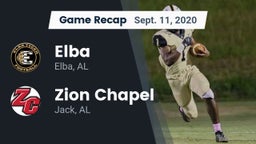Recap: Elba  vs. Zion Chapel  2020
