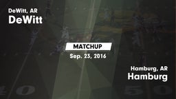 Matchup: DeWitt vs. Hamburg  2016