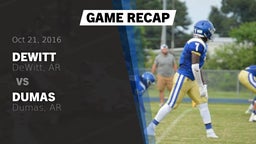 Recap: DeWitt  vs. Dumas  2016