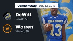 Recap: DeWitt  vs. Warren  2017