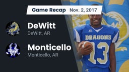 Recap: DeWitt  vs. Monticello  2017