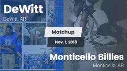 Matchup: DeWitt vs. Monticello Billies  2018
