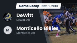 Recap: DeWitt  vs. Monticello Billies  2018