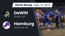 Recap: DeWitt  vs. Hamburg  2019