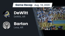 Recap: DeWitt  vs. Barton  2020