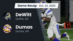 Recap: DeWitt  vs. Dumas  2020