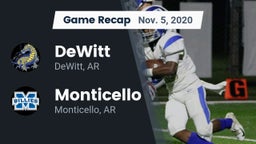 Recap: DeWitt  vs. Monticello  2020