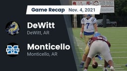 Recap: DeWitt  vs. Monticello  2021