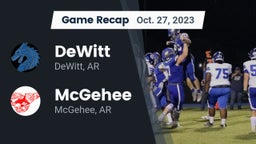 Recap: DeWitt  vs. McGehee  2023