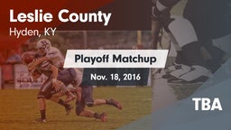 Matchup: Leslie County vs. TBA 2016