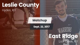 Matchup: Leslie County vs. East Ridge  2017