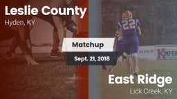 Matchup: Leslie County vs. East Ridge  2018
