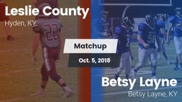 Matchup: Leslie County vs. Betsy Layne  2018