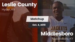 Matchup: Leslie County vs. Middlesboro  2019