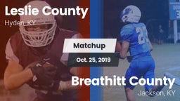 Matchup: Leslie County vs. Breathitt County  2019