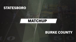 Matchup: Statesboro vs. Burke County  2016