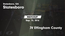 Matchup: Statesboro vs. JV Effingham County 2016
