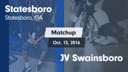 Matchup: Statesboro vs. JV Swainsboro 2016